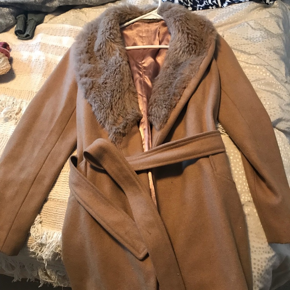 Faux fur coat